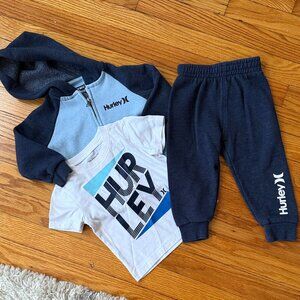Hurley 3-piece Sweatsuit Blue-18M